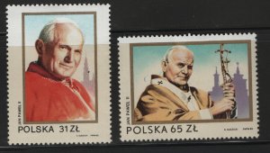 Poland 2574-2575 H 1983 portraits of pope