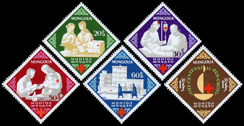 Mongolia Scott 323-327 (1963) Mint NH VF Complete Set W