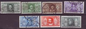 J16960 JLstamps 1932 italy used #269,271-3,275-7 famous people