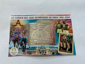 100 years Olympic Games 2023 year 6 blocks Foil. Silver perforated  NEW MNH**