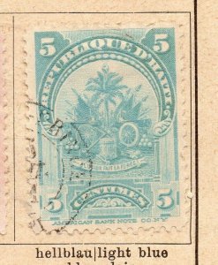 Haiti 1899 Early Issue Fine Used 5c. NW-238879