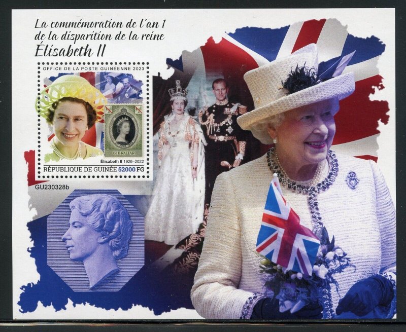 GUINEA 2023 1st MEMORIAL ANNIVERSARY OF QUEEN ELIZABETH II S/SHEET MINT NH