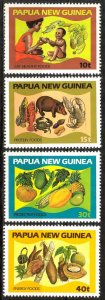 Papua New Guinea 1982 Food and Nutrition Fruits set of 4 MNH