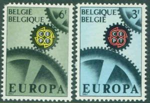 Belgium Scott 688-9 MH*  1967 Europa stamp set