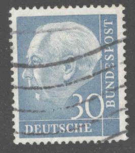 Germany Scott 712 used 1954 -1960 President Heuss stamp