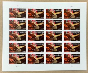 5190   Mississippi Statehood   MNH Forever sheet of 20   FV 13.60  Issued 2017