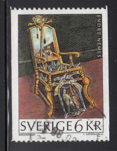 Sweden 1996 used Scott #2199 6k The Baroque Chair, Endre Nemes Joint Czech Re...