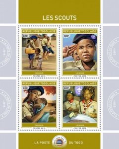 Togo - 2019 Scouts on Stamps - 4 Stamp Sheet - TG190131a