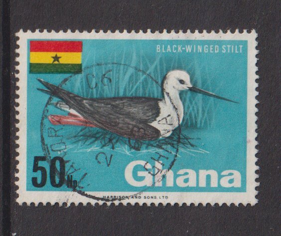 Ghana   #297  used 1967  50np  black-winged stilt