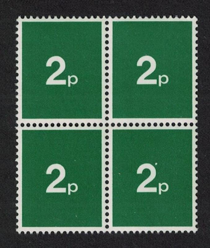 Great Britain 2 pence Experimental stamp Block of 4 1972 MNH