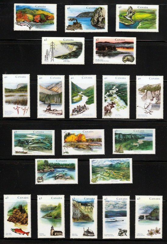 CANADIAN RIVERS = 4 YEARS FULL COLLECTION= Niagara Falls,Waterfall CANADA 1991-4