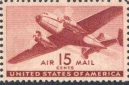 US Stamp #C28 MNH - Twin Motored Transport Airmail Single
