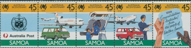 Samoa 1988 SG768-772 Australia Bicentenary set MNH