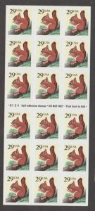 U.S. Scott #2489a Squirrel Stamp - Mint NH Booklet - Plate D22211