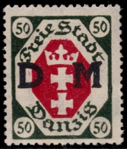 ✔️  GERMANY DANZIG 1921/1922 - OFFICIAL DM OVERPRINT - SC. O8 ** MNH [ST36]