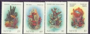 NEVIS 503-6 MNH 1986 CORAL-FLOWERS (BLOOMS)