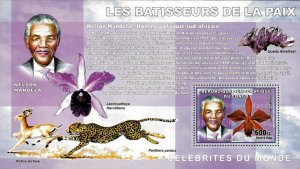 Congo 2006 - Nelson Mandela, Champions of Peace, Orchids - Souvenir Sheet - MNH