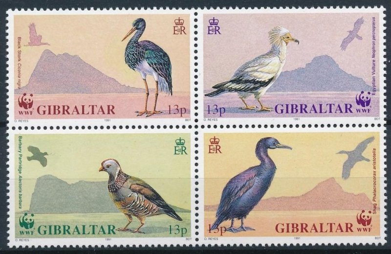 Gibraltar 1991 #594a MNH. Birds, WWF