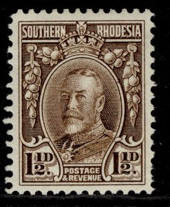 SOUTHERN RHODESIA GV SG16c, 1½d chocolate, M MINT. Cat £55. PERF 12