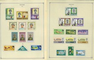 Brunei 1906-1992 MNH, LH & U in Mounts on Scott International Pages