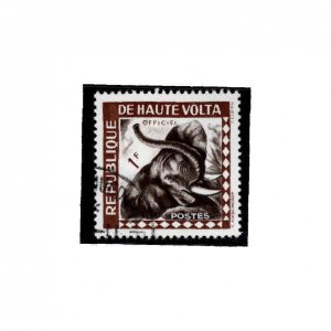 Burkina Faso Upper Volta Scott o1 Official elephant stamp 1963 Used