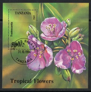 Thematic stamps TANZANIA 1994 FLOWERS MS1924 used