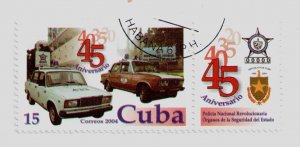 2004 Cuba #4397 stamp National Police, Cars, Auto Vehicles, USED