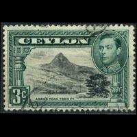 CEYLON 1938 - Scott# 279a Peak 3c Used