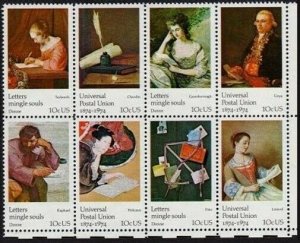 United States 1530-1537a block,MNH. UPU-100.Paintings.