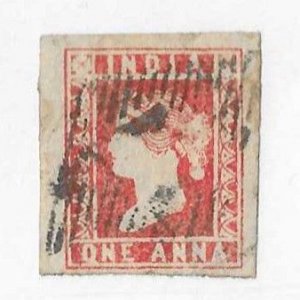 India Sc #4b  red used 4 margins  VF