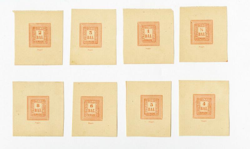 Italy Stamps 8x Early Deluxe Proofs 1880's Never seen Rare