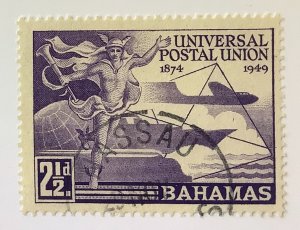 Bahamas 1949 Scott 150 used - 2.½p, 75th  Anniv of the UPU