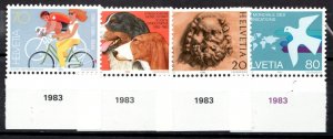 1983 Switzerland Sc #740-43 MNH postage stamps Cv$4.90