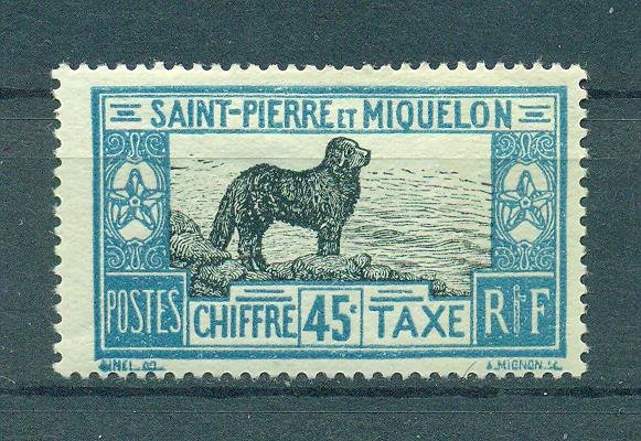 France-St. Pierre & Miquelon sc# J26 mh cat value $5.50