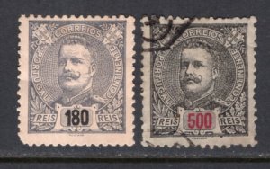Portugal 1896-98 King Carlos 180r Mint OG + 500r Used #28, 131 CV$79