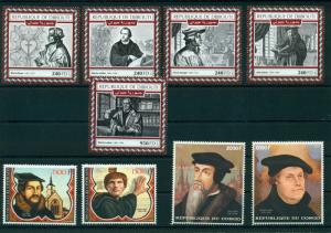 Martin Luther Reformation 500 Years Protestantism 55 MNH stamps set collection 