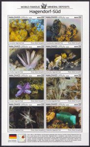 Gs1090 2019 Maldives Minerals Hagendorf-Sud Mineral Deposits #8907-14 ! 1Sh Mnh