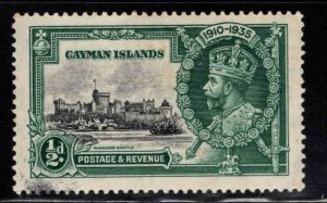 Cayman Islands Scott 81 MH* stamp ink stain at bottom left