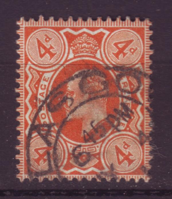 J19703 Jlstamps 1909-10 great britain used #144 king