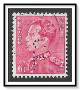 Belgium #306 King Leopold III Perfin Used