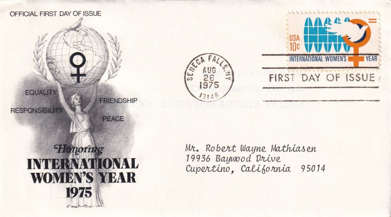 1975, International Women's Year, PCS, FDC (E12284)