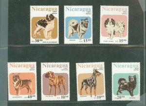 Nicaragua #1632-38  Single (Complete Set) (Fauna)