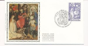 D86898 Christmas 1975 FDC Silk Cachet Belgium Bruxelles Brussel