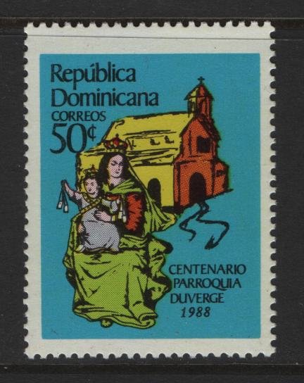 DOMINICAN REPUBLIC 1040 MNH  DUVERGE PARRISH ISSUE 1988