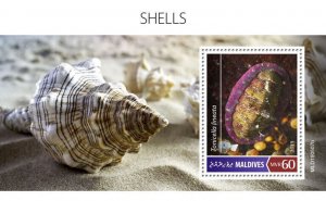 Maldives 2019 MNH Seashells Stamps Shells Tonicella Marine 1v S/S