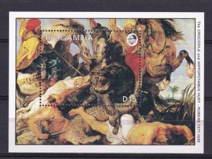 SA12i Gambia 1990 Rubens Death Anniversary mint minisheet