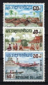 Laos B6-B8 MNH Semi-Postal Planes Aviation Flooded Village ZAYIX 0224S0256