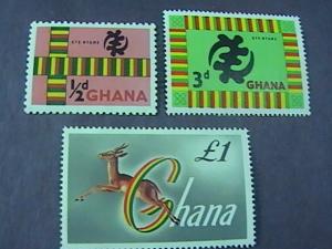 GHANA # 95-97-MINT/NEVER HINGED-COMPLETE SET------QEII------1961