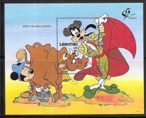 Lesotho #901 5m Goofy as Bullfighter Disney S/S   (MNH) CV $7.75