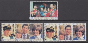 Guernsey 224-226 Royal Wedding MNH VF